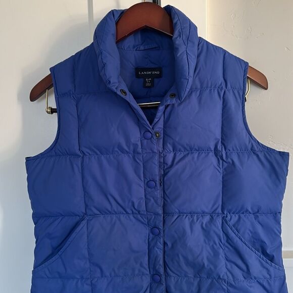 Lands' End Women's Size Small Nylon Blue Puffer Performance Vest Casual Wear EUC - Picture 10 of 10